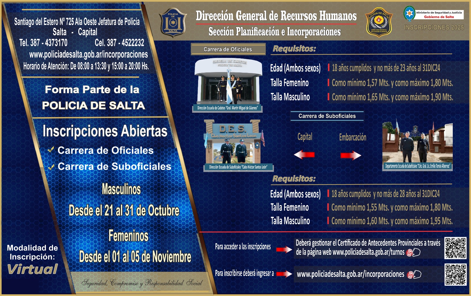 INICIARON LAS INSCRIPCIONES PARA INCORPORARSE A LA POLICIA DE SALTA.